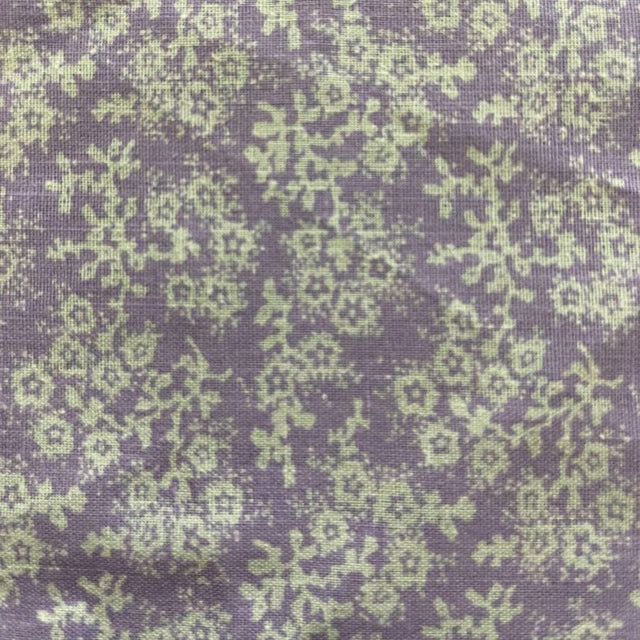 Lavender Floral Snowflake Poly Cotton Fabric,