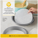 Wilton Pre-Cut Round Parchment Sheets cake pan liners, 45-Count