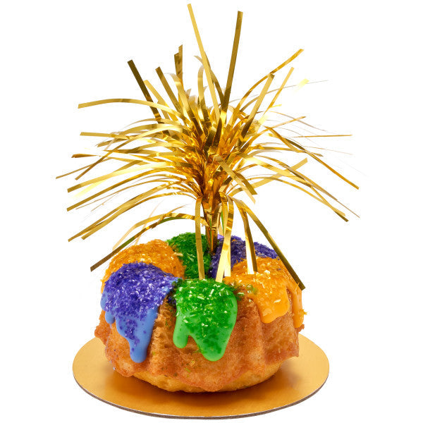 Gold Spray Mylar Celebration cake and cupcakes picks - set of 24