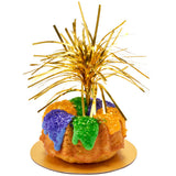 Gold Spray Mylar Celebration cake and cupcakes picks - set of 24