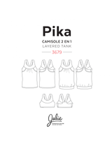 Pika Sport Bra and Layered Blouson Tank Sewing Pattern