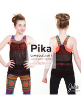 Pika Sport Bra and Layered Blouson Tank Sewing Pattern