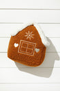 Brown Gingerbread House Pillow