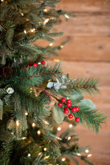 29” Mixed Pine Berry Pinecone Spray