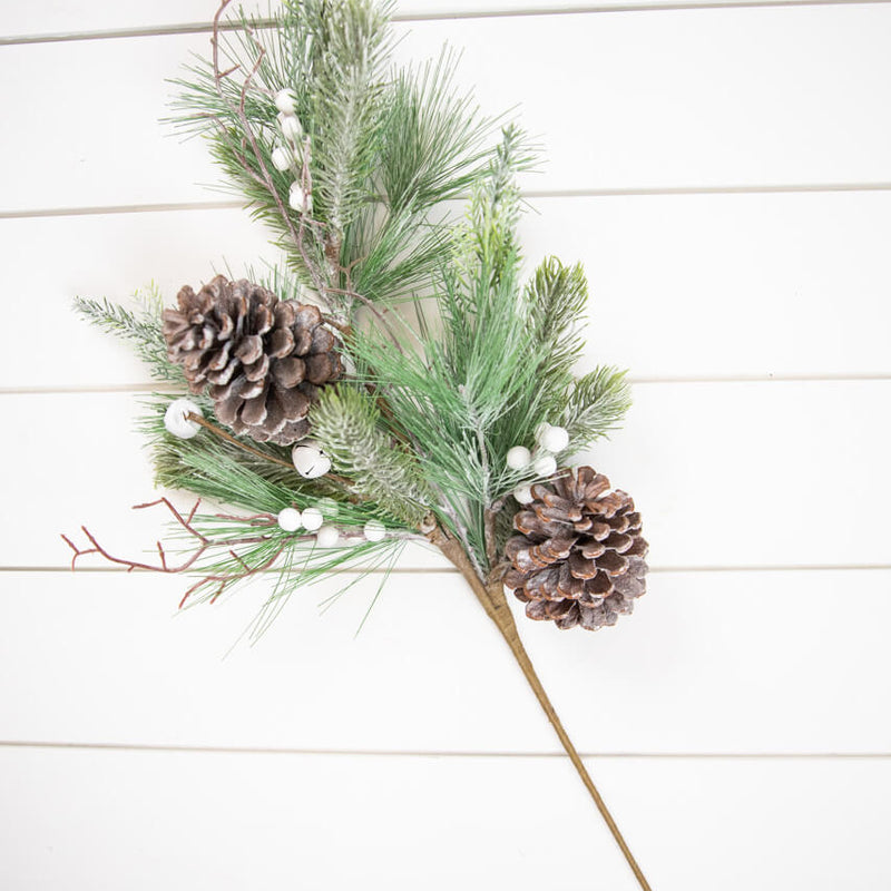 29" Pine Berry Bell Spray