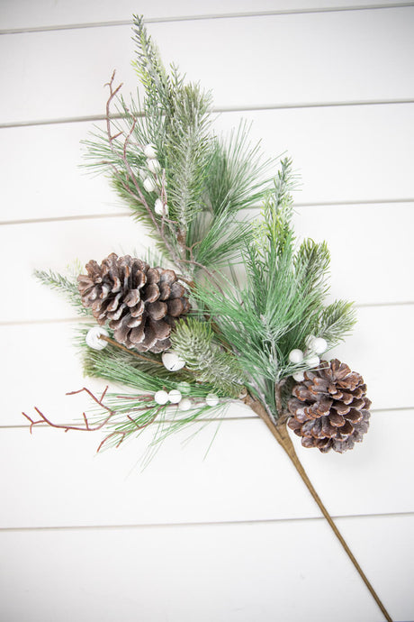 29" Pine Berry Bell Spray