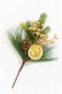 14.5" Gold Glitter Pinecone Ornament Spray
