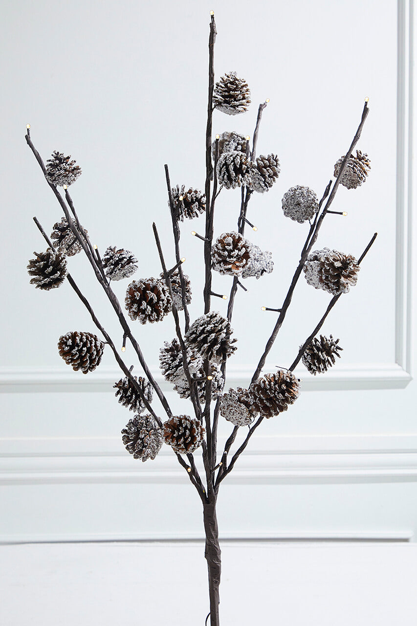36" LED Pinecone Branch