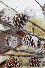 36 Inch LED Pine Cone Branch