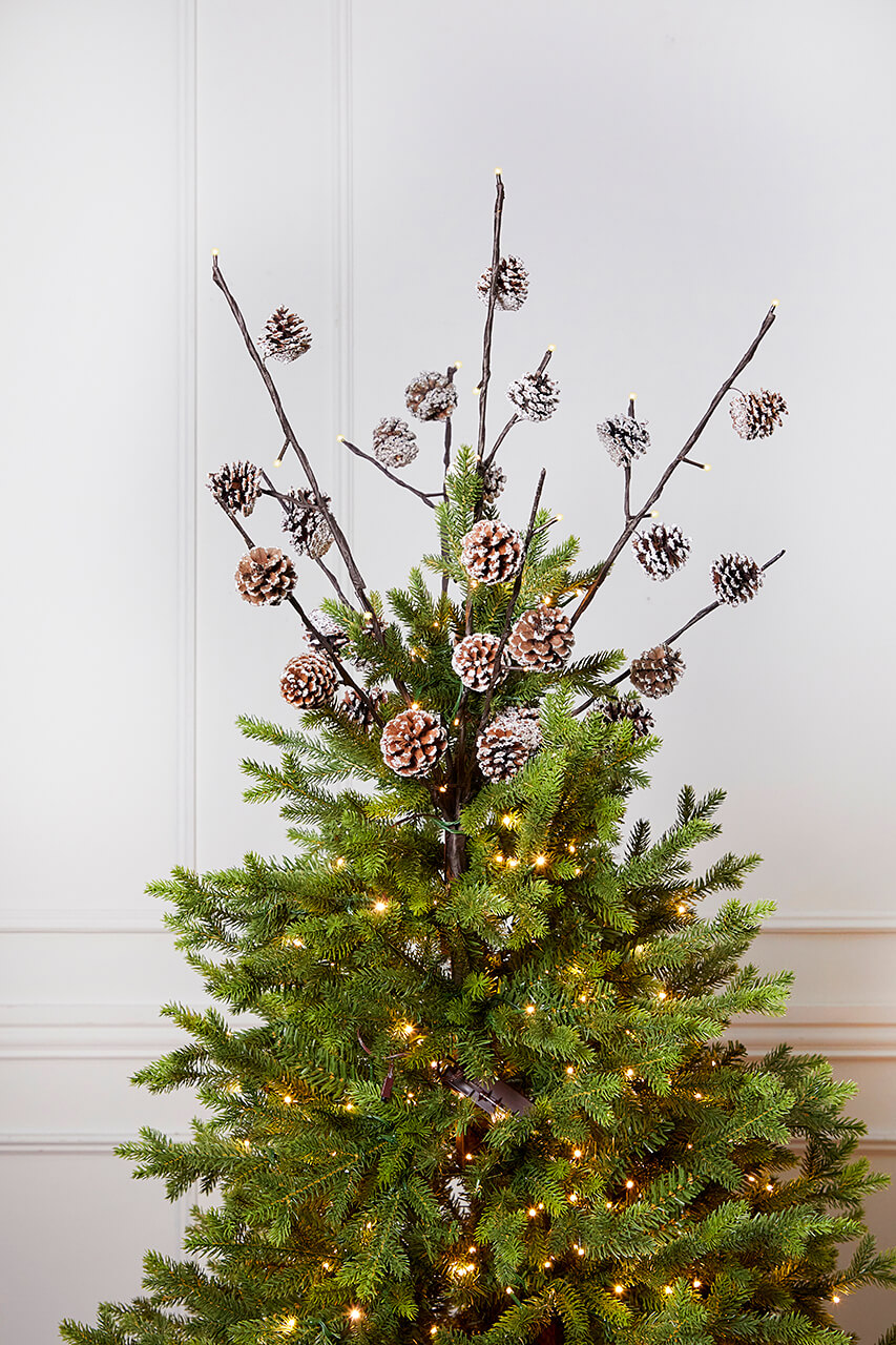 36" LED Pinecone Branch