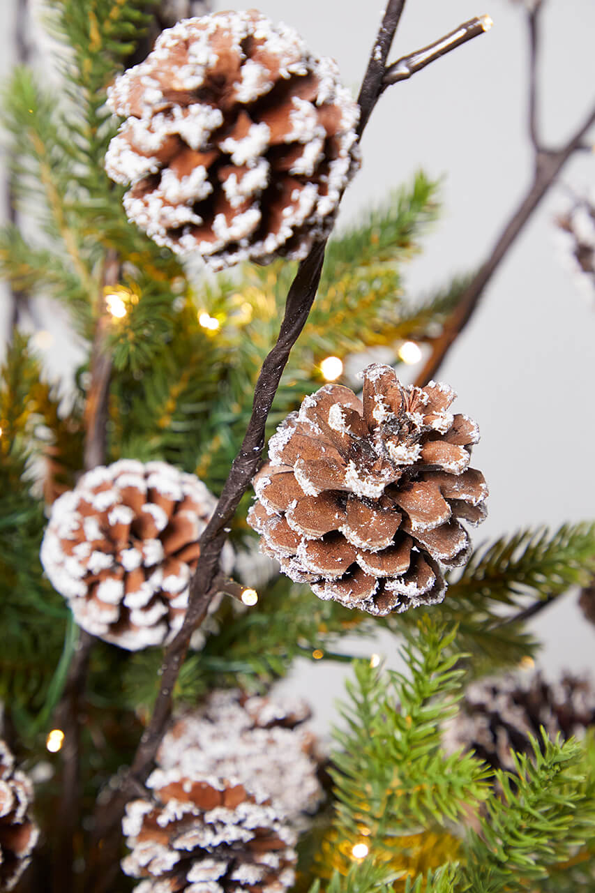 36" LED Pinecone Branch