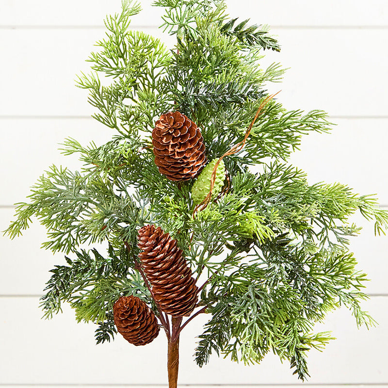 Artificial Pine Cone Spray 26" Holiday Tree and Home Decor Accent