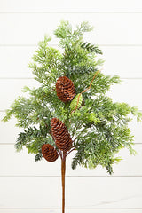 Artificial Pine Cone Spray 26" Holiday Tree and Home Decor Accent