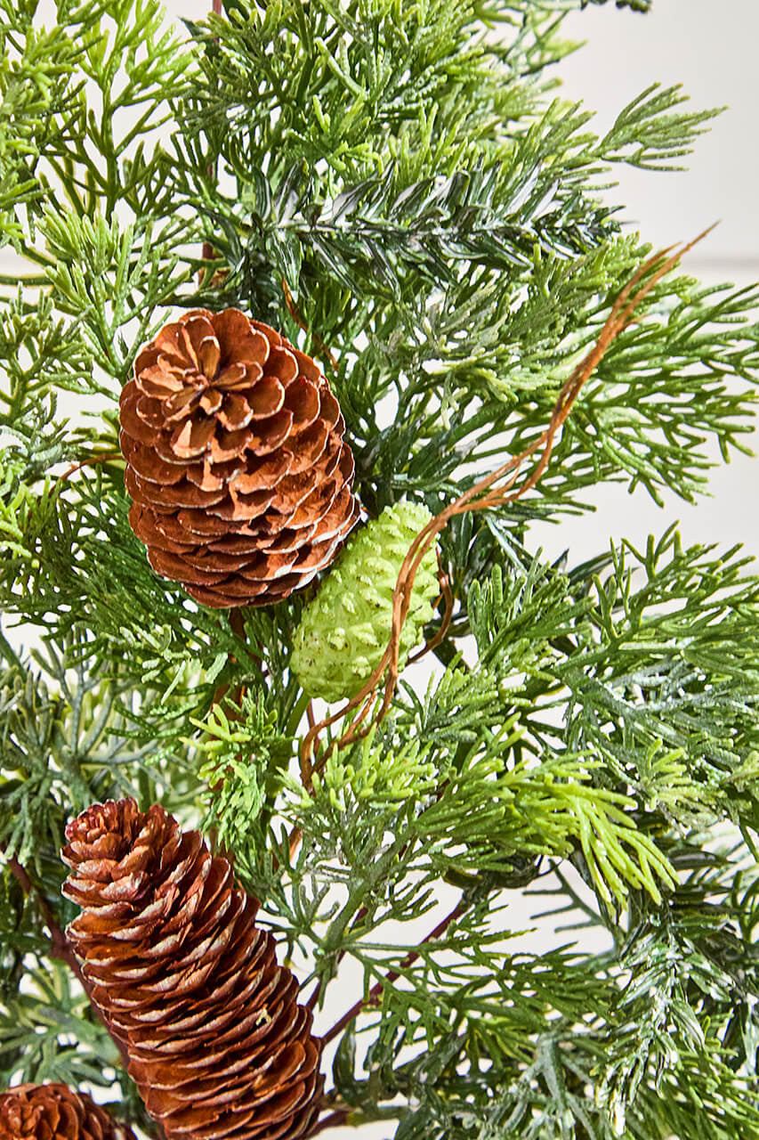 Artificial Pine Cone Spray 26" Holiday Tree and Home Decor Accent