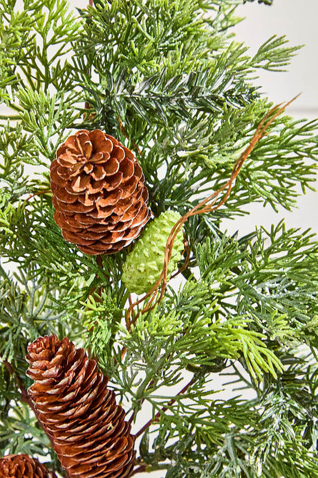 Artificial Pine Cone Spray 26" Holiday Tree and Home Decor Accent