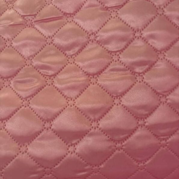 Polyester Quilted Padded Fabric - Quilted Padded Design, Black, Gold, Pink, Red, White, Yellow, 58-60" Width (1 Yard)