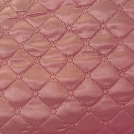 Polyester Quilted Padded Fabric - Quilted Padded Design, Black, Gold, Pink, Red, White, Yellow, 58-60" Width (1 Yard)