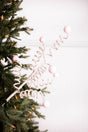 25” Pink & White Velvet Corkscrew Spray