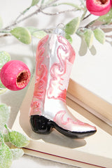 Pink Cowboy Boot Ornament