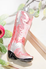 Pink Cowboy Boot Ornament