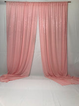 Sequins Backdrop Polyester Fabric - Sequins, Multiple Colors, 4 Feet X 8 Feet (2 Panels)