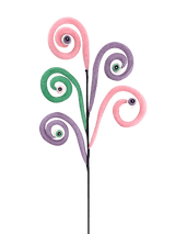 28” Eyeballs Spiral Curly Spray