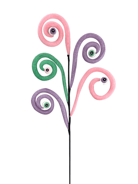 28” Eyeballs Spiral Curly Spray