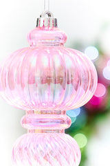 10" Pink Iridescent Chandelier Ornament