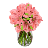 Charming Rose & Lily Fresh Flower Bouquet Elegant Floral Gift