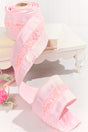 4" x 5 Yard Pink Embellished Center Ribbon