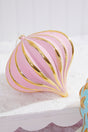 6" Pink Gold Onion Ornament