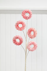 27" Pink Iced Candy Donut Spray