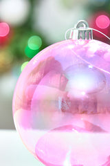 6" Pink Iridescent Ball Ornament