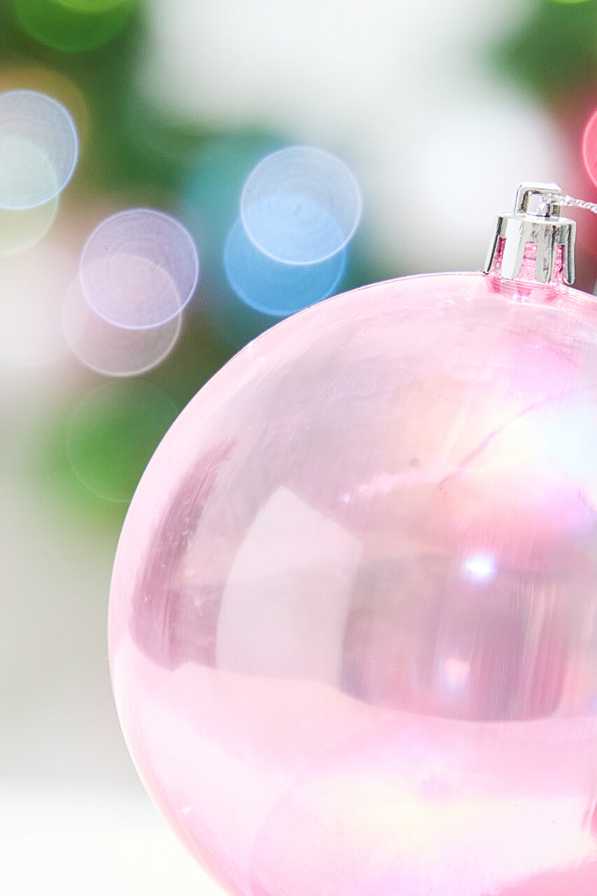 4" Pink Iridescent Ball Ornament