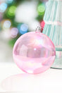 4" Pink Iridescent Ball Ornament
