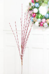 32" Pink Twisted Grass Spray