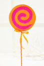 17" Orange & Pink Lollipop Pick