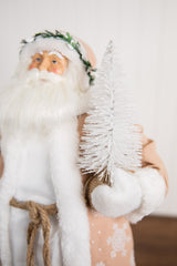 19” Santa Figure with Snowflake & Tree