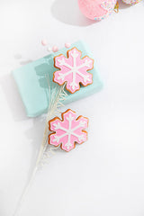 Pink Snowflake Cookie Spray 28 Inch Sweet Christmas Decor