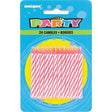 Birthday Candles Pink Spiral 24 Pack