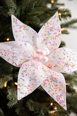 24” x 12" Pink Sprinkles Candy Poinsettia