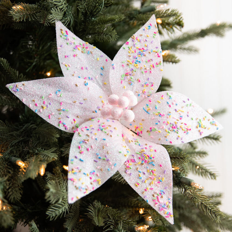 24” x 12" Pink Sprinkles Candy Poinsettia