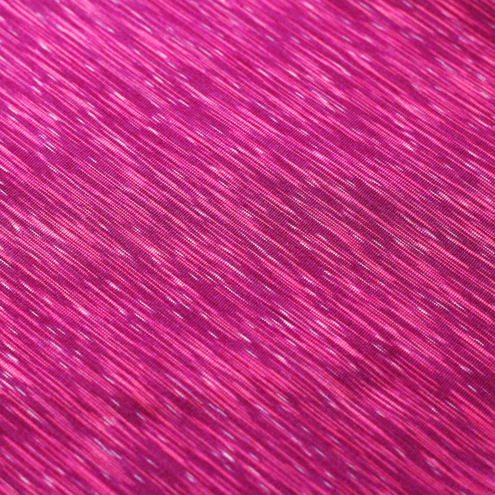 Space Dye Jersey Polyester Spandex Fabric - Multi-Color Space-Dye Stripes, 58/60" Width (1 Yard)