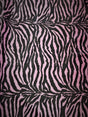Pink/Black Zebra Poly Cotton Fabric - Pink/Black Zebra Print, 59/60" Wide (1 Yard)