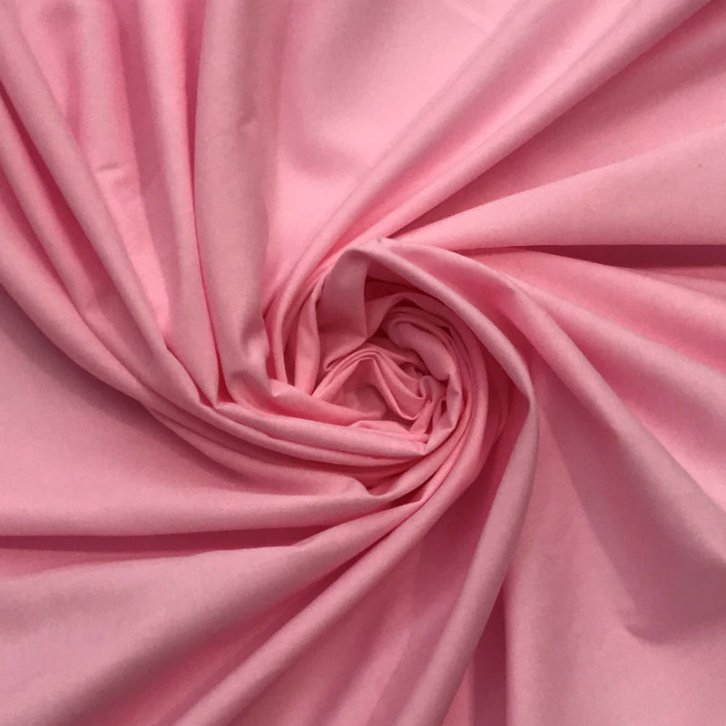Baby Pink Poly Cotton Fabric - Baby Pink, 59/60" Width (1 Yard)