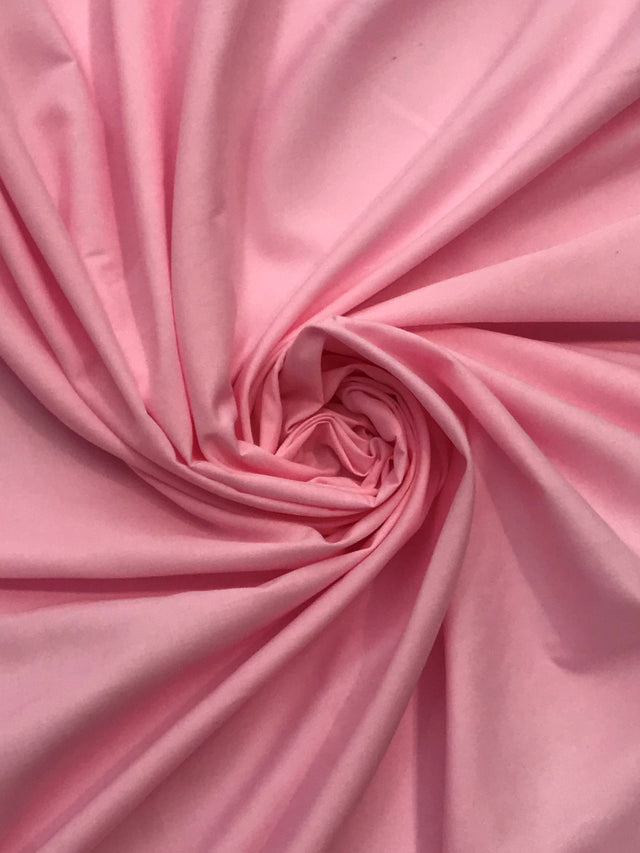 Baby Pink Poly Cotton Fabric - Baby Pink, 59/60" Width (1 Yard)