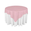 Light Pink Square Polyester Overlay Tablecloth 60″ x 60″