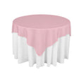 Light Pink Square Polyester Overlay Tablecloth 72″ x 72″