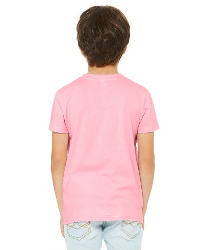 Bella Canvas 3001Y Airlume Combed And Ring-Spun Cotton Fabric - Pink, Crew Neck, Short Sleeve, 4.2 Oz, 32 Single (1 Unit)
