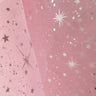 1 Yard Fabric Collections Inc. Star Bursts Sheer Organza Fabric, 58/60" Wide 100% Polyester by the Yard for Wedding, Crafts & Decorations